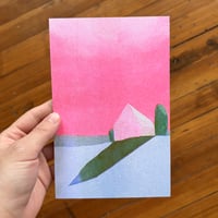 Pink House Risograph Print