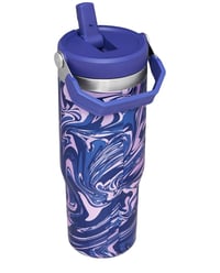 Image 2 of The IceFlow™️ Flip Straw Tumbler “Lapis Swirl” | 30 Oz.