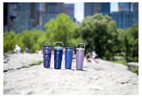 Image 4 of The IceFlow™️ Flip Straw Tumbler “Lapis Swirl” | 30 Oz.