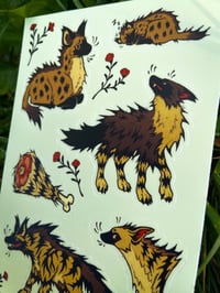 Image 4 of Hyenas Sticker Sheet 4 x 6”