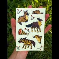 Image 1 of Hyenas Sticker Sheet 4 x 6”