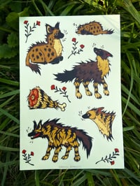 Image 3 of Hyenas Sticker Sheet 4 x 6”
