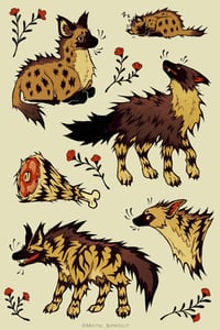 Image 2 of Hyenas Sticker Sheet 4 x 6”