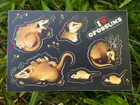 Image 3 of Opossums Sticker Sheet 4 x 6”