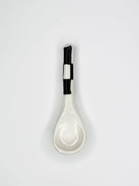 monochrome ceramic teaspoon