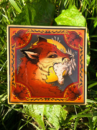 Image 1 of Fox Hunt - Large Gold Border Sticker