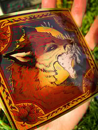 Image 3 of Fox Hunt - Large Gold Border Sticker