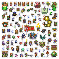 Image 2 of The Legend of Zelda: A Link to the Past Half-Scale Sticker Set (91 Pieces)