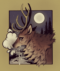 Image 3 of Winter Elk Sticker (Large!)