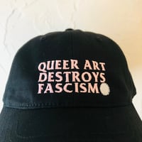 Image 3 of QUEER ART DESTROYS FASCISM HAT