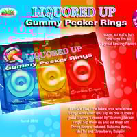 Image 2 of Liquored Up Gummy Pecker Rings 3 Pack