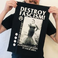 DESTROY FASCISM / DANGEROUS QUEERS IN YOUR AREA BACKPATCH!