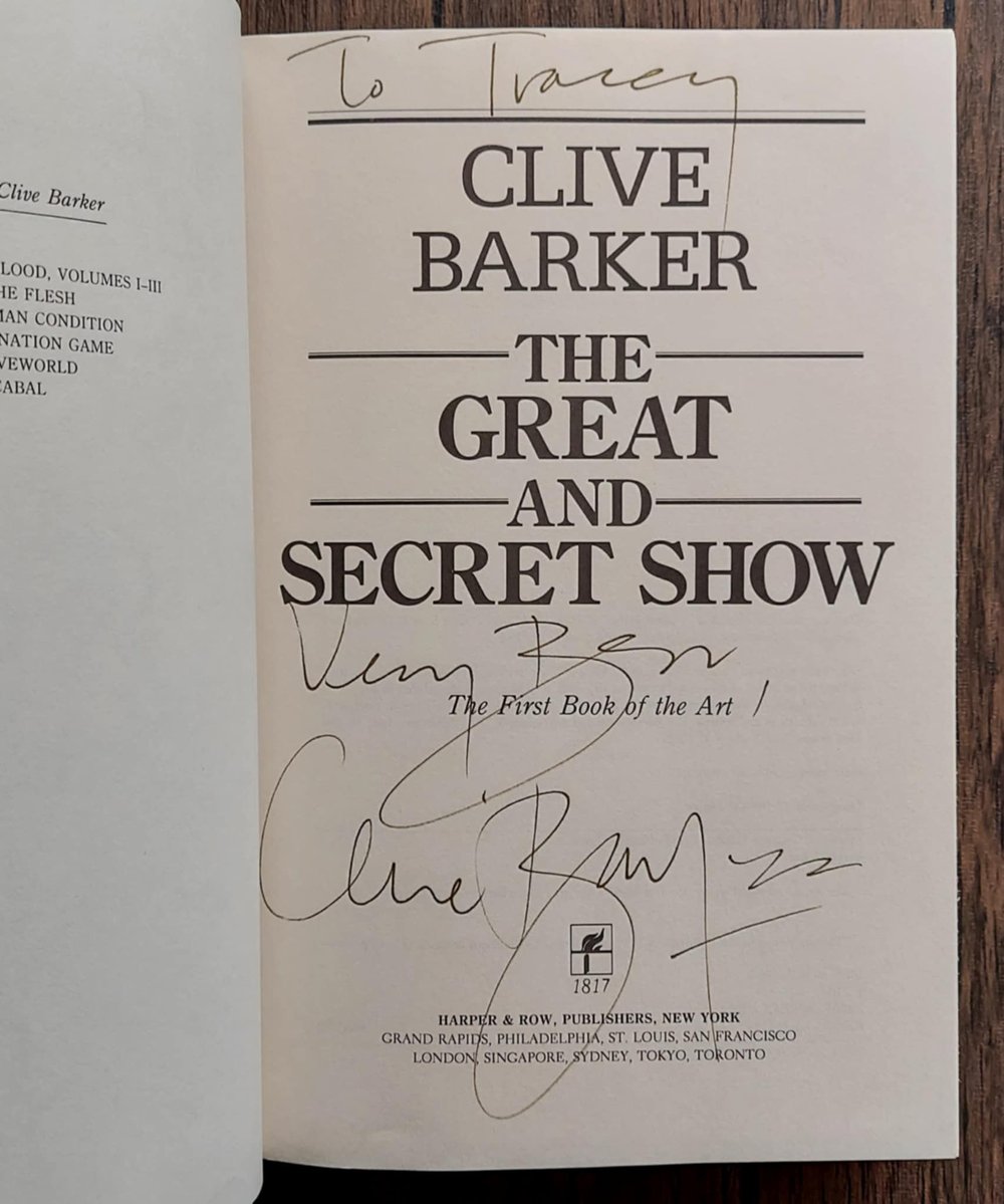 The Great and Secret Show, by Clive Barker - SIGNED