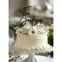 Personalized Script Wedding Cake Topper, Custom Cake Toppers for Wedding, Rustic Wedding Cake Topper