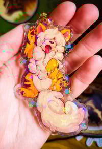 Image 2 of Double Sided Hisuian Growlithe Keychain
