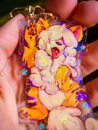 Image 4 of Double Sided Hisuian Growlithe Keychain