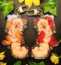 Image 1 of Double Sided Hisuian Growlithe Keychain