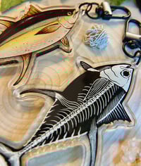 Image 3 of Double Sided Tuna Skeleton Keychain