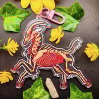 Image 1 of Goat Skeleton Double-Sided Acrylic Keychain