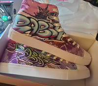 Image 3 of WOMEN'S - Delinquent Bunny -  high top canvas shoes