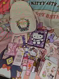 Image 2 of Velour Pink Backpack Bundle Meets Hello Kitty 