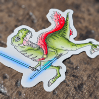 Image 3 of Jedi T-Rex Sticker