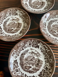 Image 1 of Set of 8 vintage appetizer plates. 