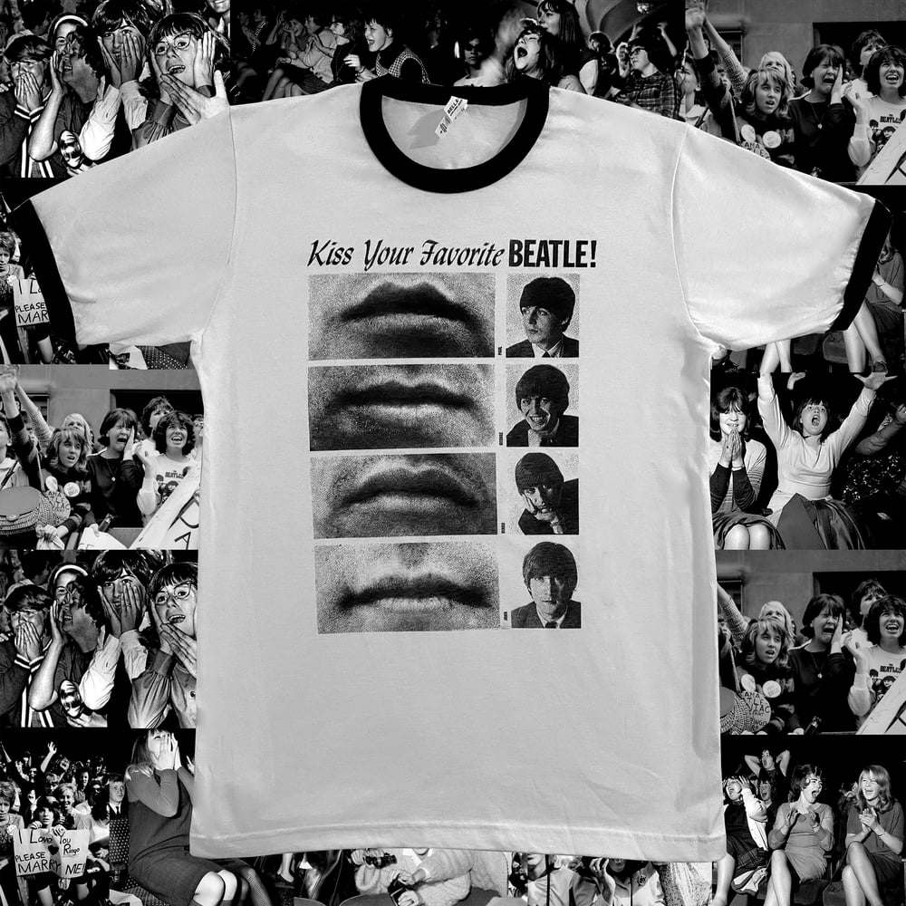 Image of Kiss Your Favorite Beatle! ringer tee