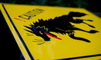 Image 3 of Feral Animal Metal Sign (Embossed)