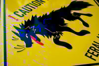 Image 4 of Feral Animal Metal Sign (Embossed)