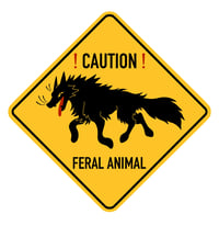 Image 6 of Feral Animal Metal Sign (Embossed)