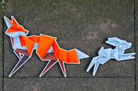 Image 1 of "Catch me if you can" original woodcuts, set 2 of 2