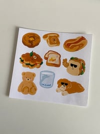 Image 2 of Brunch friends 🥪 🧸 sticker sheet