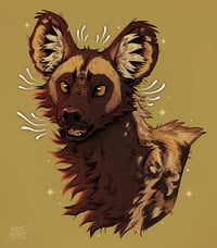 Image 3 of African Wild Dog & Bee Sticker