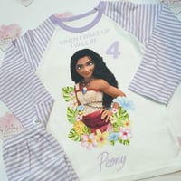Girls moana personalised pyjamas 