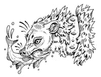 Image 3 of Bear with Salmon Sticker