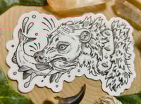 Image 2 of Bear with Salmon Sticker