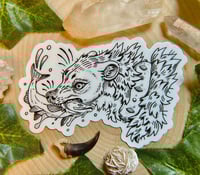 Image 1 of Bear with Salmon Sticker