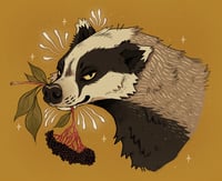 Image 3 of European Badger Sticker