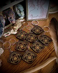 Image 2 of Cosmic Eye Black Wood Key Chains
