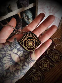Image 3 of Cosmic Eye Black Wood Key Chains