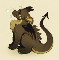 Image 3 of Sad Lil Dragon Sticker