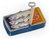 Image 3 of Sardines with Paws Sticker