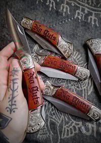 Image 1 of No Guts No Glory Vintage Rosewood Pocket Knife