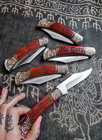 Image 4 of No Guts No Glory Vintage Rosewood Pocket Knife