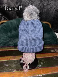 Image 5 of Knitted Beanie With Puff Ball