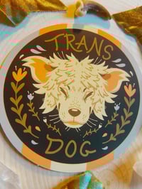 Image 2 of Trans Dog Sticker