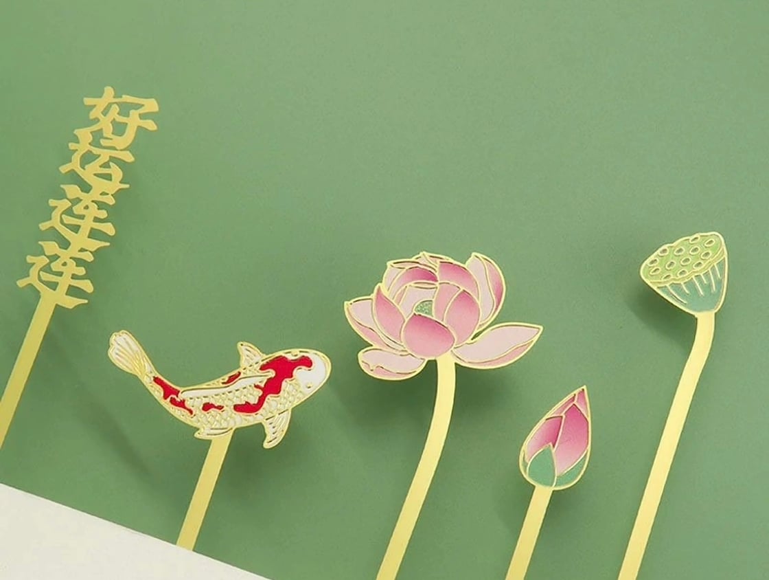 Image of Lotus Bookmarks Art Gift Box