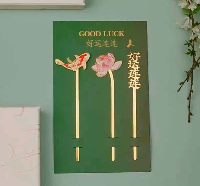 Image of Lotus Bookmarks Art Gift Box 