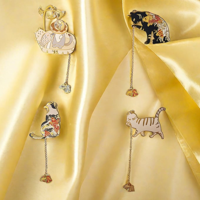 Image of Fish & Cat Bookmark🐟🐱